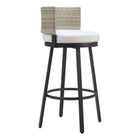 Zuo Midnight Wave Barstool - White-Outdoor fabric (100% Olefin)