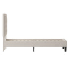 Flash Furniture Roxbury King Size Tufted Upholstered Platform Bed - Beige Fabric-Button Tufted