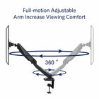 ShoppingAll SA-GM212U Adjustable Single Gas Spring Monitor Mount Desk Stand for 15"-32" Monitor - Black-10