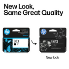 HP 923 Ink Cartridge - Standard Yield - Black-Up to twice as many prints with Original HP ink compared to non-HP ink