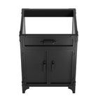 Modway Steamforge 24" Bathroom Vanity Cabinet - Black/Walnut-Metal, Wood Veneer, and MDF Construction