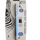 Zebra 2-in-1 Stylus Pen - Blue-Sleek blue metal finish
