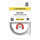 Scosche Strikeline 6' Magnetic USB-C TO USB-C - White-6 ft. cable length, color white