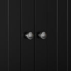 HOMCOM Medicine Cabinet with Adjustable Shelf and 2 Doors - Black-Modern style complements various decor themes, enhancing room aesthetics