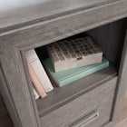 Sauder Hayes Garden Desk - Ashen Oak-Cord management system to reduce the clutter of tangled cords