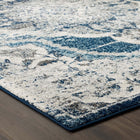 Modway Entourage Malia Distressed Vintage Floral Vintage Medallion Area Rug - 5 ft W x 8 ft L - Ivory/Blue-100% Frise Polypropylene