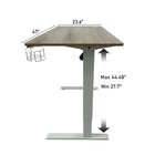 LjubLjana 47" 1-Piece Top Electric Height Adjustable Sit-Stand Desk with Drawer - Maple-Powerful Electric Motor - Enjoy a height range of 28" to 45" with this desk's powerful motor and strong legs using telescopic height adjustment, the easy-to-use push button controller features 4 memory pre-sets to save your preferred height