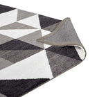 Modway Kahula Geometric Triangle Mosaic Area Rug - 8 ft W x 10 ft L - Black Grey/White-High Density / Machine-Woven