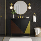 Modway Alchemist 36" Bathroom Vanity - Black-Ceramic Sink Basin