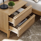 Modway Render Two-Drawer Nightstand - Oak-Full-Extension Glide Drawers