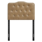 Modway Annabel Faux Leather Twin Headboard - Toast-Dense Foam Padded Headboard