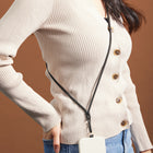 Evry Rope Crossbody Phone Strap - Black/Black-Easy installation with Click, Clip & Go!