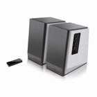 Edifier R1700BT Multifunctional Active Bluetooth Bookshelf Speakers - White-Easily access volume, playback and more with a handy wireless remote that's small enough to fit in your pocket