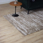 Modway Darja Distressed Rustic Modern Area Rug - 8 ft W x 10 ft L - Light/Dark Tan-Protect Floors From Traffic/Furniture