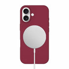 Blu Element Silicone Compatible with MagSafe Case for iPhone 17 - Cranberry-Raised Edges to protect the camera and screen