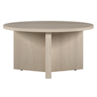 Hudson&Canal Anders 32"W Round Coffee Table - Alder White-Table is made of high-quality and durable MDF materials