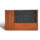 Champs Denim Leather Slim Cardholder - Tan/Black-Leather Card holder in gift box