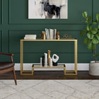 Hudson&Canal Athena 47.75"W Console Table - Brass-Clean with a soft, dry cloth and no harsh chemicals or abrasive cleaning materials