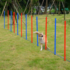PawHut Portable Dog Agility Training Equipment with Carrying Bag-Lightweight for quick and easy setup and store away with included carrying bag 