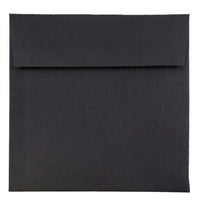 JAM Paper Square Invitation Envelopes - 6 x 6 - Black Linen - 25 Pack-Perfect for Greeting Cards, Invitations, Weddings or any announcement
