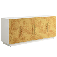 Modway Abel 69 Inch Burl Wood Sideboard Buffet TV Stand - White Bleached Burl-Particleboard and MDF