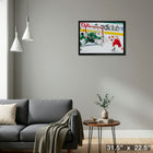 Jake Oettinger Dallas Stars Glove Save - Framed Canvas - 31" x 22"-Ready to hang - arrives fully assembled