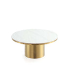 Manhattan Comfort Glenn 31.49" Modern Glam Coffee Table - Gold-Modern Coffee Table for Living Room Use