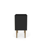 Manhattan Comfort Liberty 2.0 Nightstand, Black (204AMC8)-Each Drawer can hold 22 Lbs., and Base top can hold 33 Lbs.