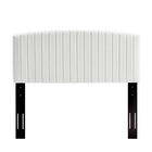 Modway Rebecca Performance Velvet Twin Headboard - White-Dense Foam Padding Mounts in Three Positions
