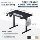 MotionGrey Ergo2 Electric Height Adjustable 47" W Sit-to-Stand Desk with 4 Memory Settings - Black-Industry Leading - The MotionGrey Standing desk has an extended height range. The MG digital keypad can set your favorite sitting and standing heights, then simply press on the saved setting to return to that position
