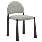 Modway Hayley Upholstered Fabric Dining Side Chair - Black/Camel-Versatile Dining Side Chair