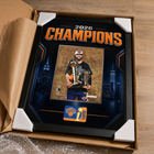 Frameworth New York Knicks 2026 Champions: Jalen Brunson Trophies PhotoGlass Framed Photo - 18" W x 22" H - Black-6