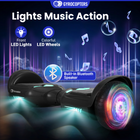 Gyrocopters PRIME Hoverboard for Kids - 15 km/h Speed ​​ - 300 W - 6.5" - LED Wheels - Bluetooth Speaker - Black-Smart Features and Integrated Entertainment with built-in Bluetooth speakers that sync your favourite music directly to your ride