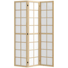 HOMCOM 3 Panel Freestanding Room Divider for Bedroom - Natural and White-Adds instant privacy in bedrooms, offices, or any room 
