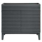 Modway Render 36" Bathroom Vanity Cabinet - Grey-Mid-Century Modern Vanity