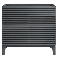 Modway Render 36" Bathroom Vanity Cabinet - Grey-Mid-Century Modern Vanity