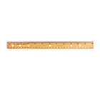 Charles Leonard Economy Wood Ruler - 48 Pack-Complete with pencil groove and single metal edge