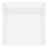 JAM Paper Square Translucent Vellum Invitation Envelopes - 9" x 9" - Clear - 25 Pack (2851355)-Clear