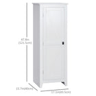 HOMCOM 48" H Kitchen Pantry Cabinet with Barn Door - White-Farmhouse style with barn door complements any kitchen decor 