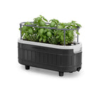 Permasteel Self-Watering Planter Box with Mounting Brackets - Black-Water Level Indicator