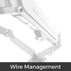 MotionGrey Single Monitor Arm Stand - VESA Desk Mount for Up to 28" Screens - White-Clamp or Grommet Installation: Includes both mounting options to fit most desk surfaces-quick and easy setup with all hardware included