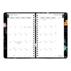Blueline 2026 Dramatic Floral Weekly/Monthly Planner with Printed Cover - 8'' x 5'' - Bilingual-Monthly planner before each month