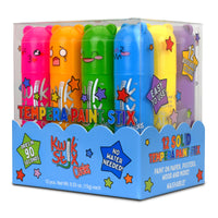 Kwik Stix Cuties Solid Tempera Paint 12-Piece Set-Kawaii-Inspired Personalities: Each paint stick in this collection showcases adorable designs that captivate kids' imaginations, making art time even more fun and engaging!