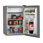 BLACK+DECKER 2.5 cu. ft. Freestanding Mini Fridge with Freezer - Stainless Steel-Spacious Capacity: Two removable glass refrigerator shelves help expand storage space while full and half-width door storage bins accommodate cans and small containers or 2-liter bottles