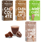 PODiSTA Hot Chocolate Variety Pack Nespresso Original Line Capsules - 60 Pack-Sample the PODiSTA hot chocolate line, everything from traditional rich and creamy to mint-infused.