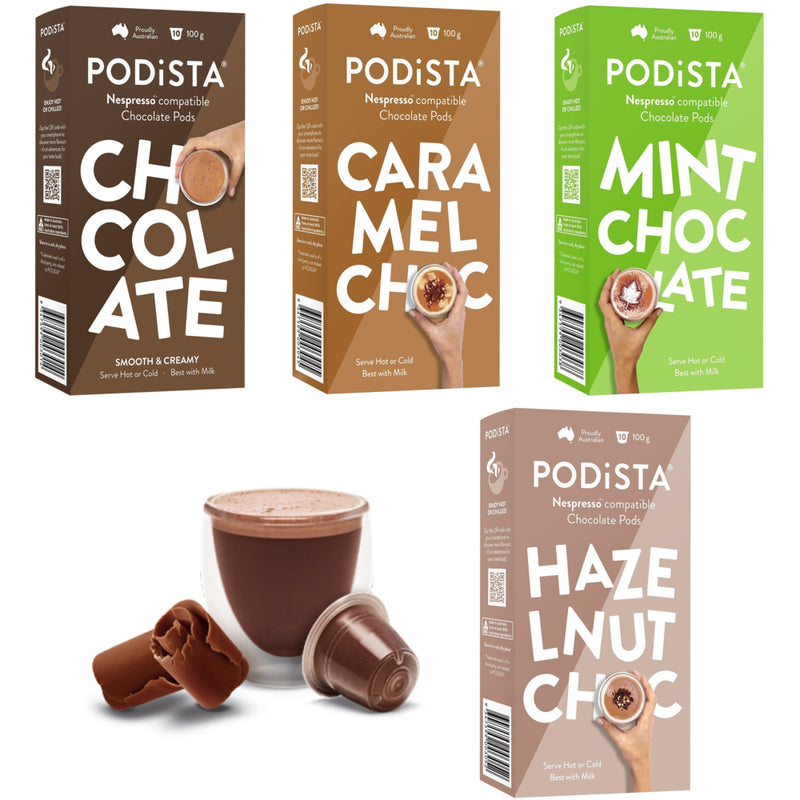 Podista Nespresso Chocolate Pods PODiSTA Hot Chocolate Variety