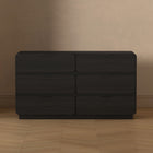 Manhattan Comfort Chrystie 60" Contemporary Modern 6-Drawer Double Dresser - Black-Home Assembly Required (All Hardware Included)