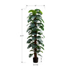 Monarch Specialties 83" Artificial Indoor Monstera Tree - Floor - Black Pot-Firmly set in a sleek 8 inch black pot with realistic bark detail for an authentic look