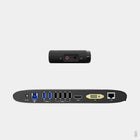 Plugable Displaylink USB 3.0 Dual Monitor Horizontal Laptop Docking Station-Dual HD Monitors—Supports dual HDMI displays up to 1920x1200 @ 60Hz refresh rate even if your computer only supports one output like an M1, M2, or M3 Mac. Second output can support HDMI, DVI, or VGA display with included adapters