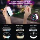 Bell+Howell 32' Retractable Outdoor LED Colour Portable String Lights-Usb c rechargeable: rechargeable string lights with usb c charging for cordless use, travel lights and emergency lighting, usb c cable included